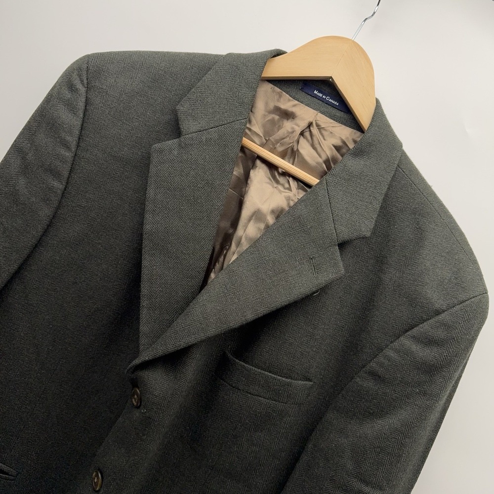 Polo University Club by Ralph Lauren Blazer Jacket 44R Gray Lambswool